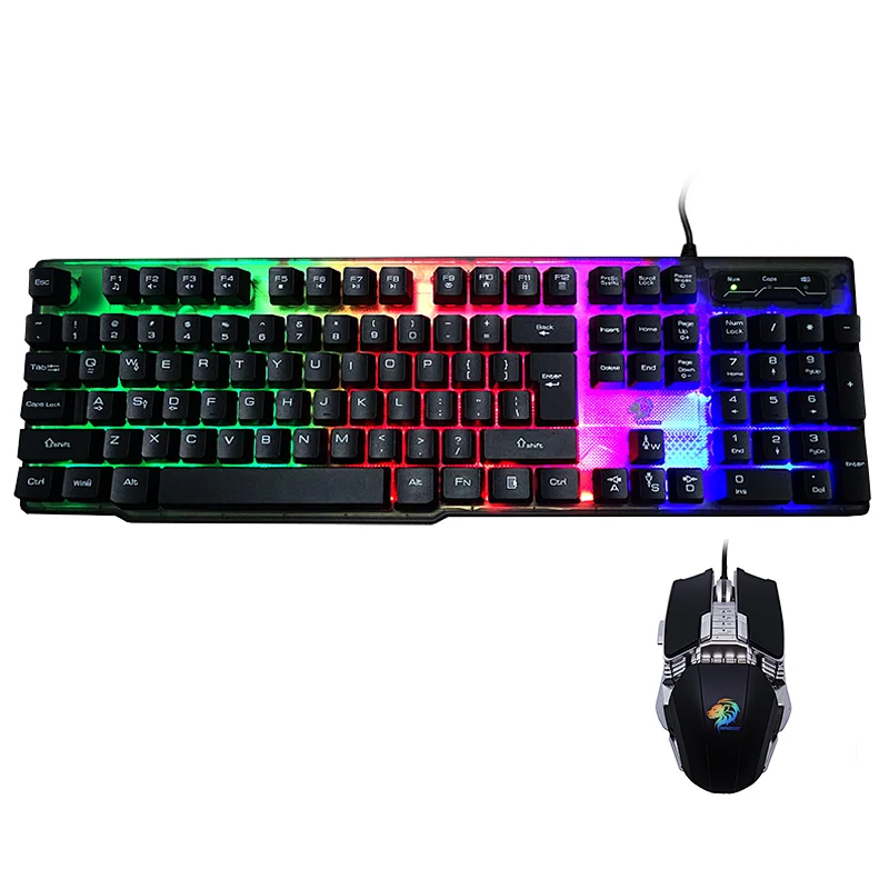 GK-03 electronic Wired Waterproof Suspended Keycap Colorful led optical keyboard for pc gaming keyboards