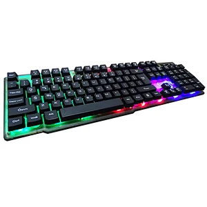 GK-03 electronic Wired Waterproof Suspended Keycap Colorful led optical keyboard for pc gaming keyboards