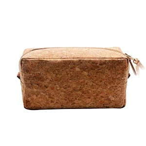 Boshiho light weight Eco friendly vegan leather cork fabric cosmetic bag for women