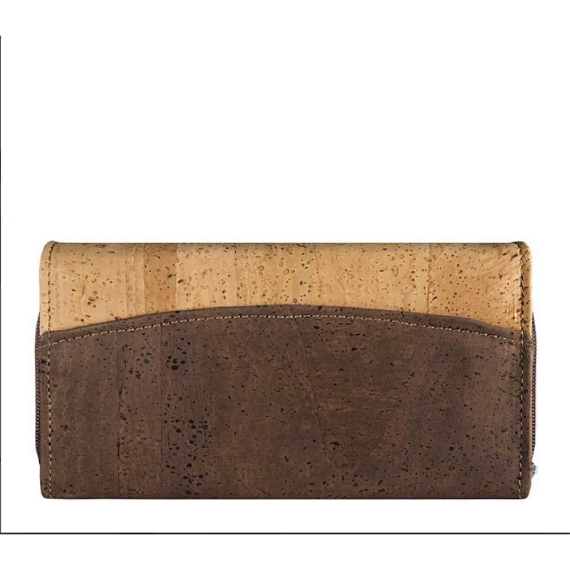 Cork textile eco wallet rfid women purse with large capacity