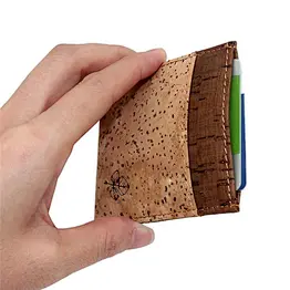 Boshiho fashion Hot selling portable vegan cork eco-firendly card holders mini slim wallet