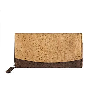 Cork textile eco wallet rfid women purse with large capacity