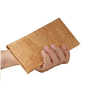 Boshiho latest design cork bifold slim wallet passport card holder