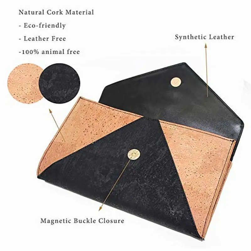Boshiho wood Natural Eco friendly Cork fabric Crossbody Bag vegetable leather handbag fashion bag