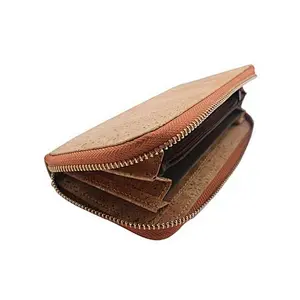 Boshiho Amazon best-selling cork woman long zipper wallet