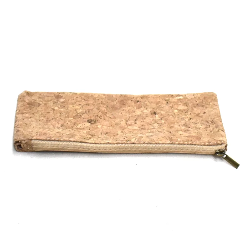 environmentally friendly cork wallet for women eco-friendly coin purse waterproof pencil bag with zipper minimalist