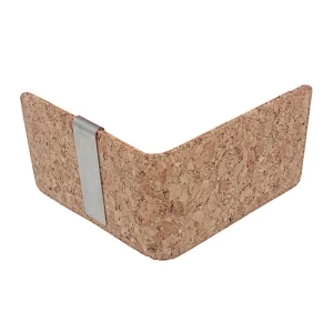 Boshiho vegan cork wallet slim rfid money clip wallet