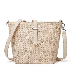 Boshiho Rattan Basket Straw Beach Bag Jute Bag for Women Eco-friendly and natural material Lady shoulder bag