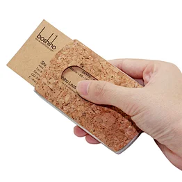 Boshiho star grain natural cork business card holder