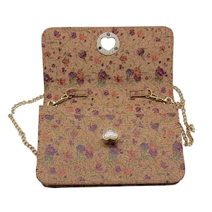 Women Vegan fashion cork shoulder bag custom ladies elegant shoulder bag women evening bag