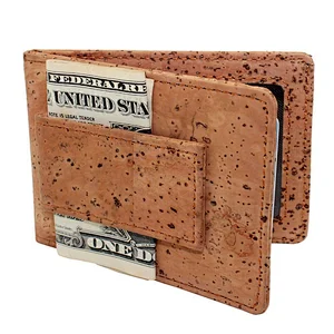 Baoshiho factory price eco friendly cork card holder wallet