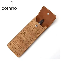eco-friendly cork pencil case school supplies pen purse for office cheap cover leather pencil pouch