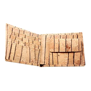 biodegradable rfid blocking New Grain man lady vegan leather cork wallet boshiho