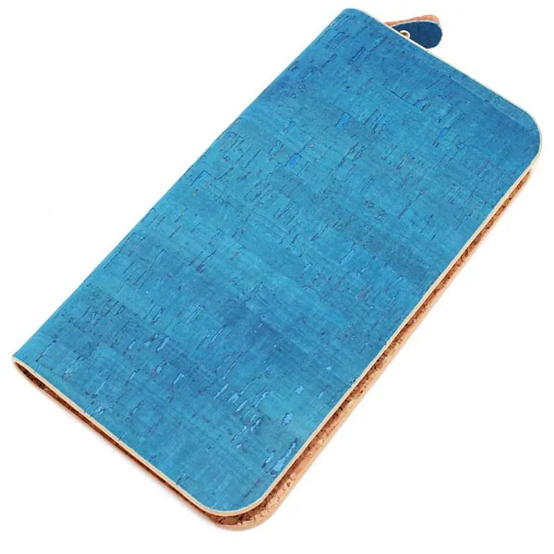 Cork leather purse women rfid blocking clutch leather wallet