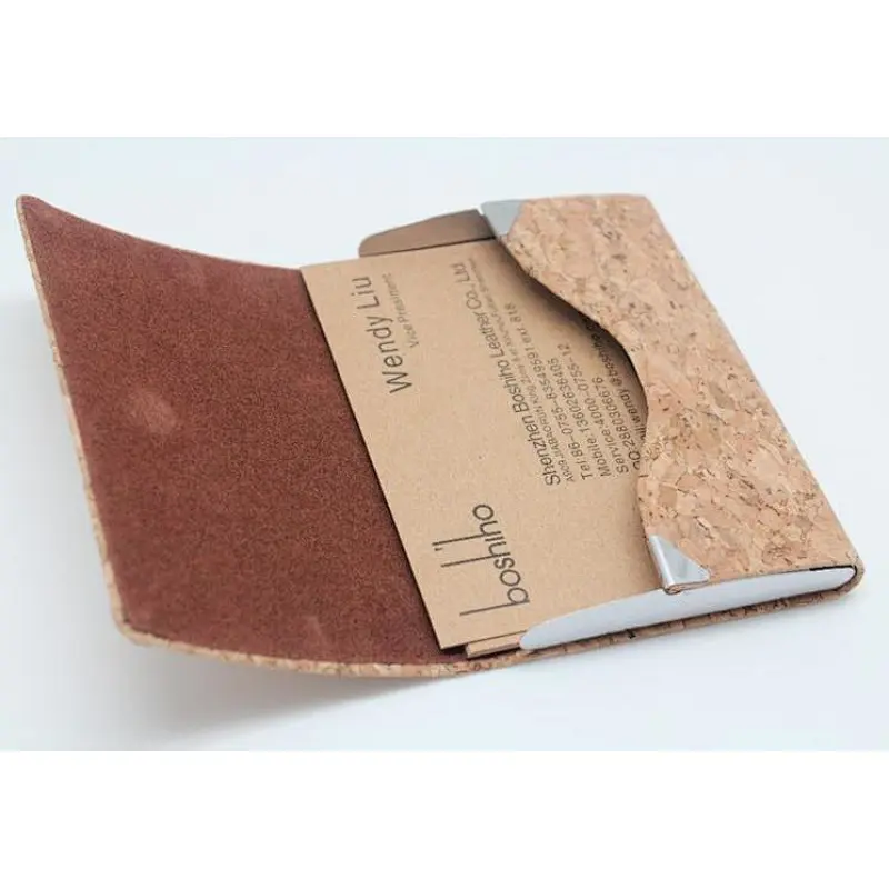 Boshiho ECO FRIENDLY natural Cork Card Holder wallet Card Case factory price