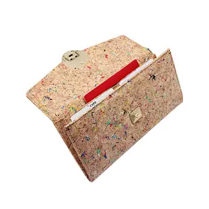 womens vegan women hot new products large capacity ecofriendly fabric cork wallet