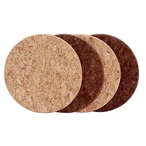 Boshiho Eco-friendly Cork Coaster Drink Cup Mat Set of 4 Pieces (Combo)