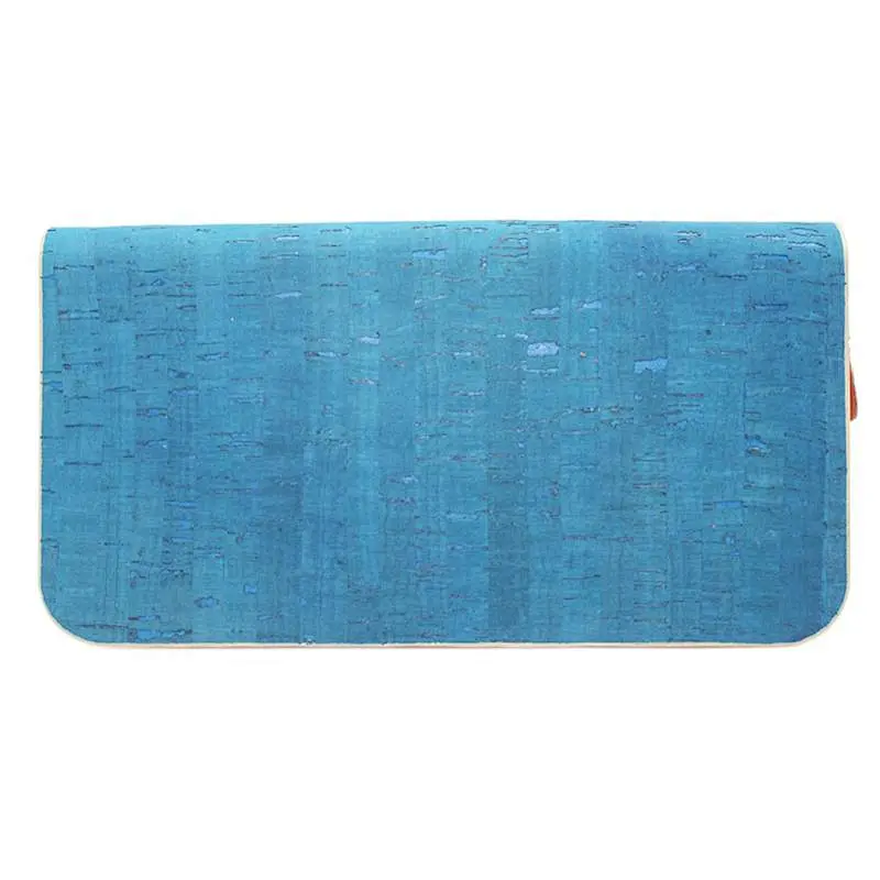 Cork leather purse women rfid blocking clutch leather wallet