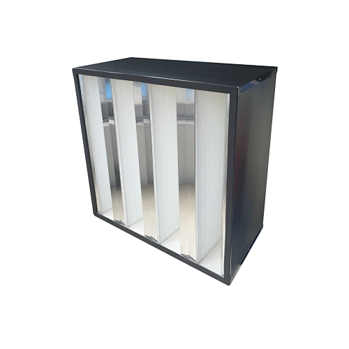 V shape compact filter