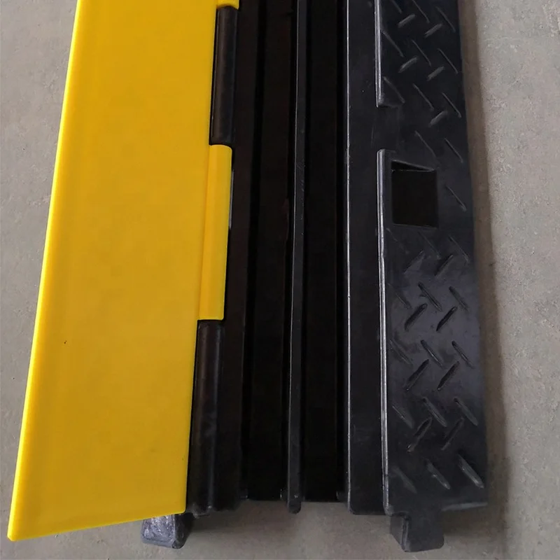 2 Channel Rubber Wire or Cord Protective Cover Ramps