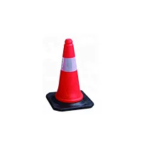 High Quality 500mm Orange PE Traffic Cone With 100mm Reflective 20" PE Traffic Cone