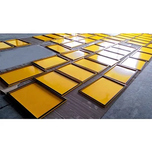Traffic Warning Fame Road Work Sinage With Black Broder Yellow Powder Coating 600x600mm Boxed Edge Sign