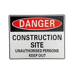 UV Protected PP Safety Warning Signs 600x450mm With Customizable Printing Caution Sign