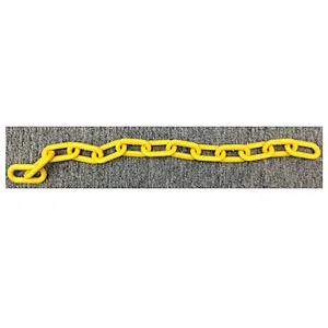 Work Site Safety Yellow Barrier Warning Plastic Chain For Traffic Cone And Traffic Bollard Post Plastic Traffic