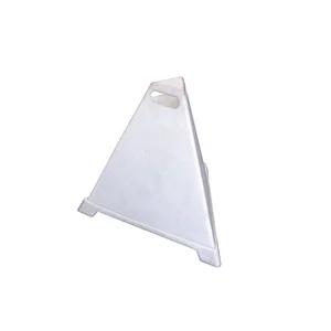 White Plastic Road Safety 600mm PE White Warning Cone Pyramid Cone