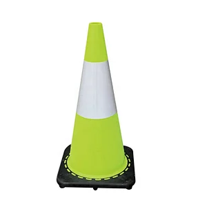 Hot Saling 700mm Plastic Cone With High Intense Grade Reflective And Black Base White Traffic Cone