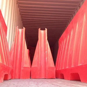 Red Superguard Filled Barricade Plastic for Driveway  with Sand or Water Control Control Barrier