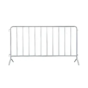 Hot selling Portable Steel Crush Railed  Galvanized Barriers with Fixed Bridge Feet for Pedestrian Movement and Safe Work Zones