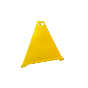Colorful Road Safety Warning Cone 600mm PE Yellow Pyramid Cone