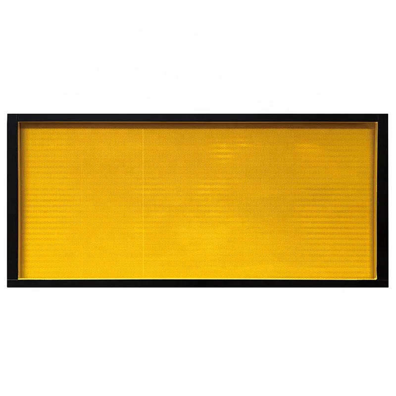 Australia Widely Used Road Warning Yellow Poweder Coating 1800x600mm Boxed Edge Sign