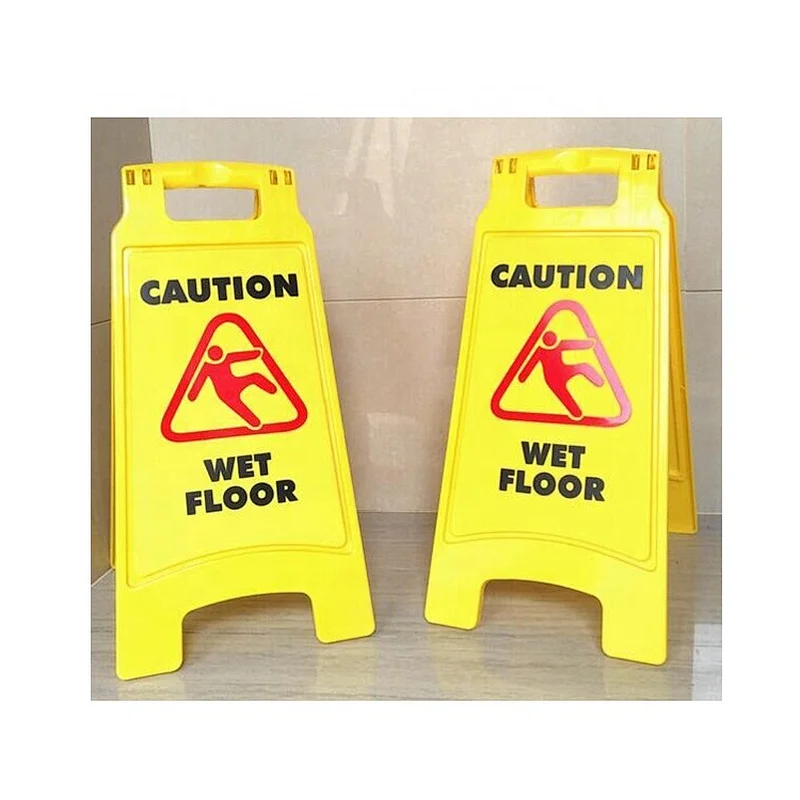 Customizable Pattern Caution Sign PP Wet Floor Sign 620x300mm A Stand Sign Frame