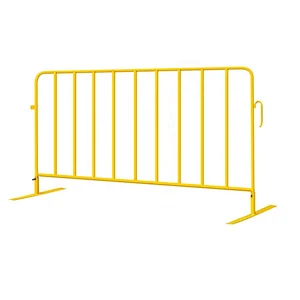 Hot Sale Powder Coating Steel Barrier  With Removable Flat Feet Crowd Control Barrier