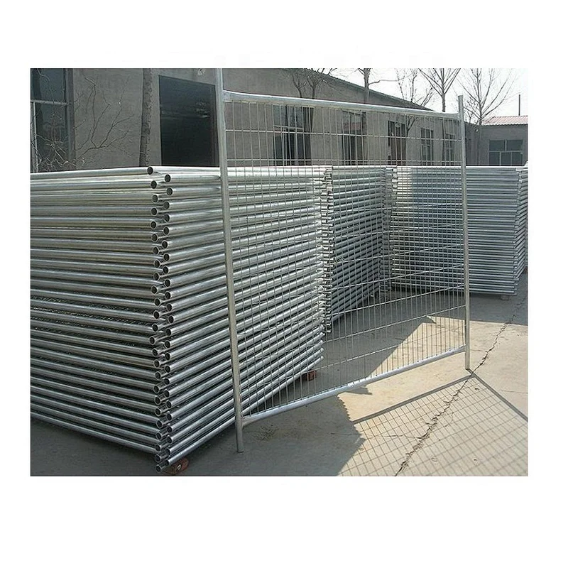 Standard Construction Temporary Fencing With Plastic Base Filled With Concrete