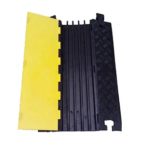 Heavy Duty Outdoor 5 Channel  Rubber Cable Ramp Protective Cover