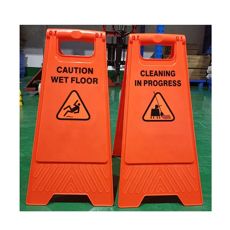 Customizable Pattern Caution Sign PP Wet Floor Sign 620x300mm A Stand Sign Frame