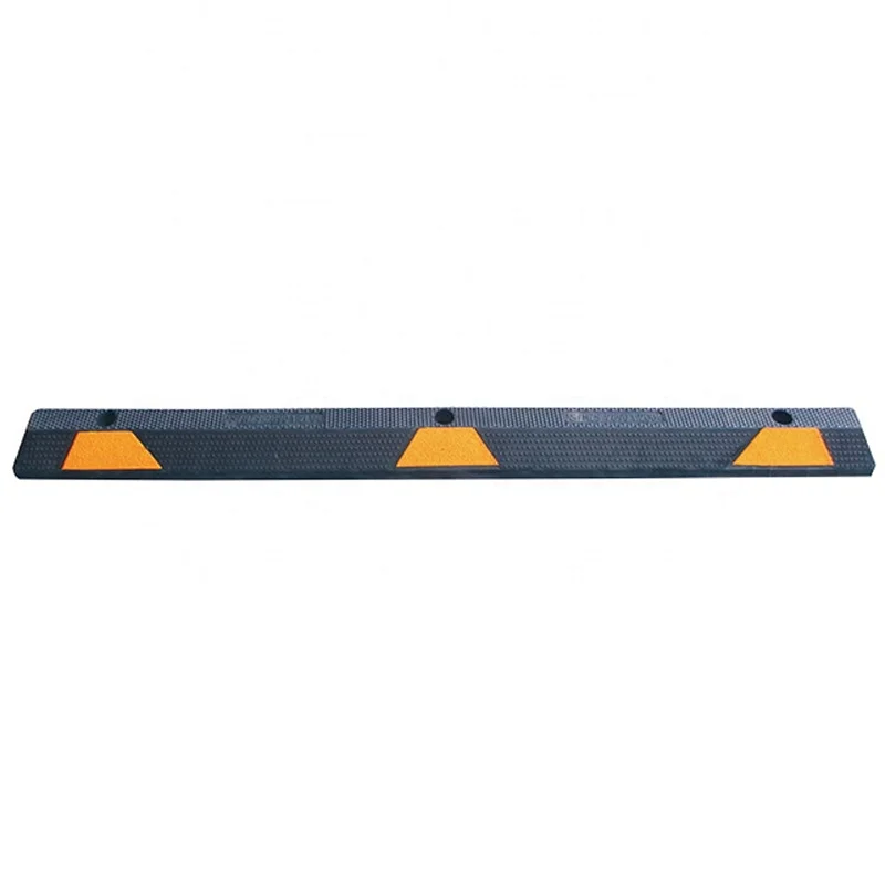Heavy Duty 1830mm Rubber Parking Guide Car Garage Wheel Stop Stopper Yellow Reflective Rubber Curb