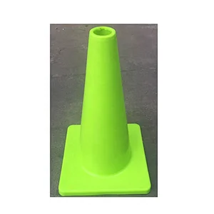 Fluorescent 450mm Orange PVC Traffic Cone With High Intense Grade Reflective Red PVC Traffic Cone