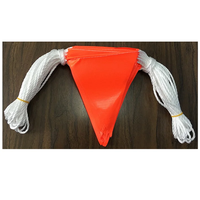 High Visibility PVC Orange Warning Safety Bunting Flag