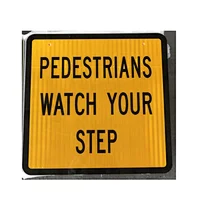 Custom Road Warning Sign  With Class 1 Reflective 600x600mm Swing Stand Sign
