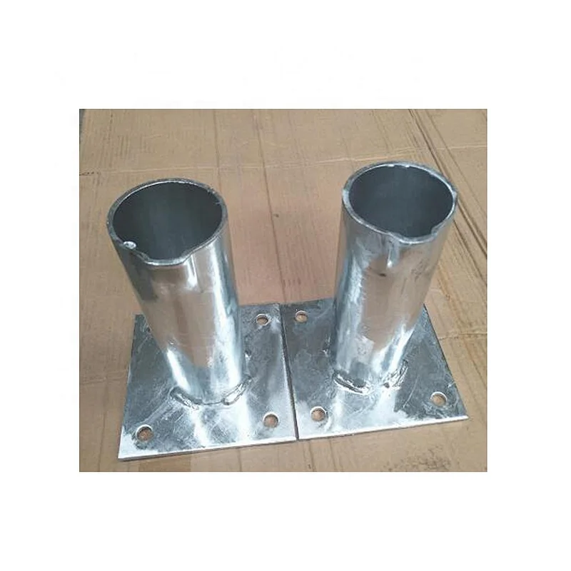 Customized Hot Dip Galvanized Sign Post Base For 60mm Post Steel Pipe Base
