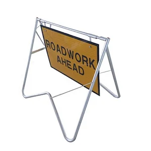 Steel Warning Frame  Fit For 600x600 Sign 750x950mm Galvanized Pipe Swing Stand Display