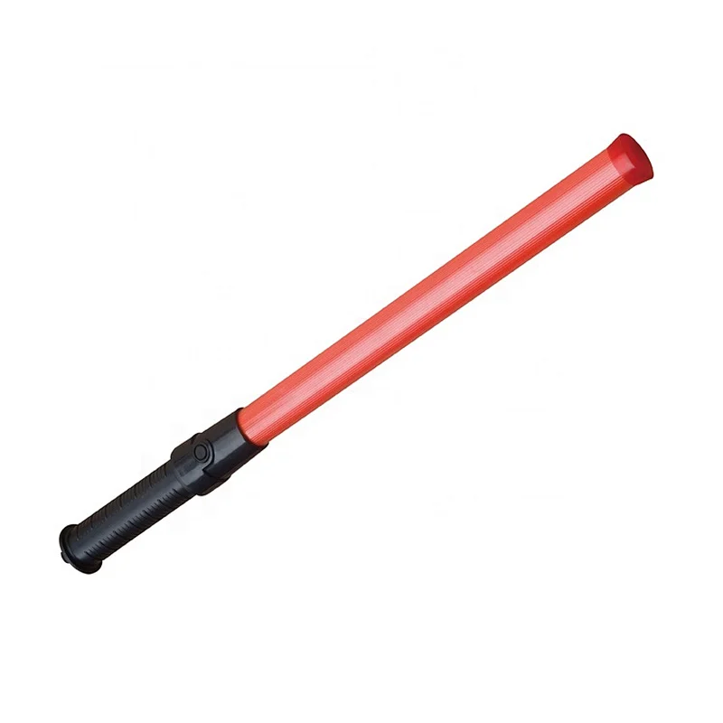 High Quality ABS 30x530mm Traffic Baton Traffic Wand With 6 Pcs Red LED Flashlight baton