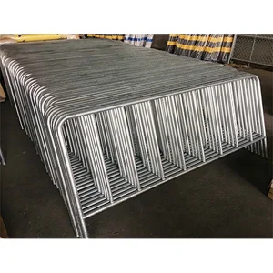 Hot Sale Powder Coating Steel Barrier  With Removable Flat Feet Crowd Control Barrier