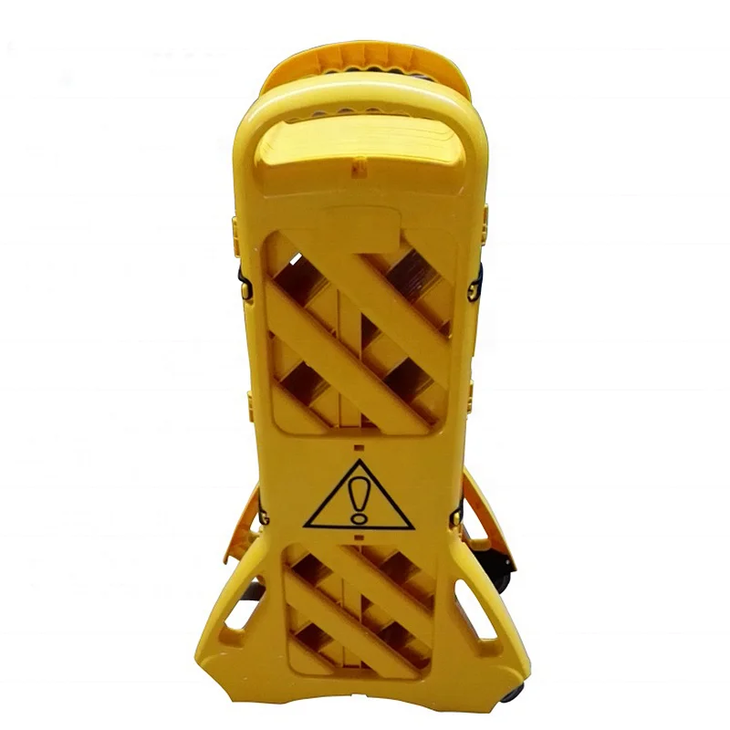 Yellow Retractable Plastic Mobile Construction Barricade Expandable Barrier Gate