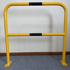 Hot Sales Yellow Surface Mounted Crash Protection Fixed Steel Bollard for traffic safety