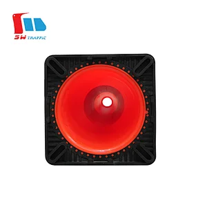 Hot Saling 700mm Orange Traffic Cone With High Intense Grade Reflective And Black Base Red Traffic Cone